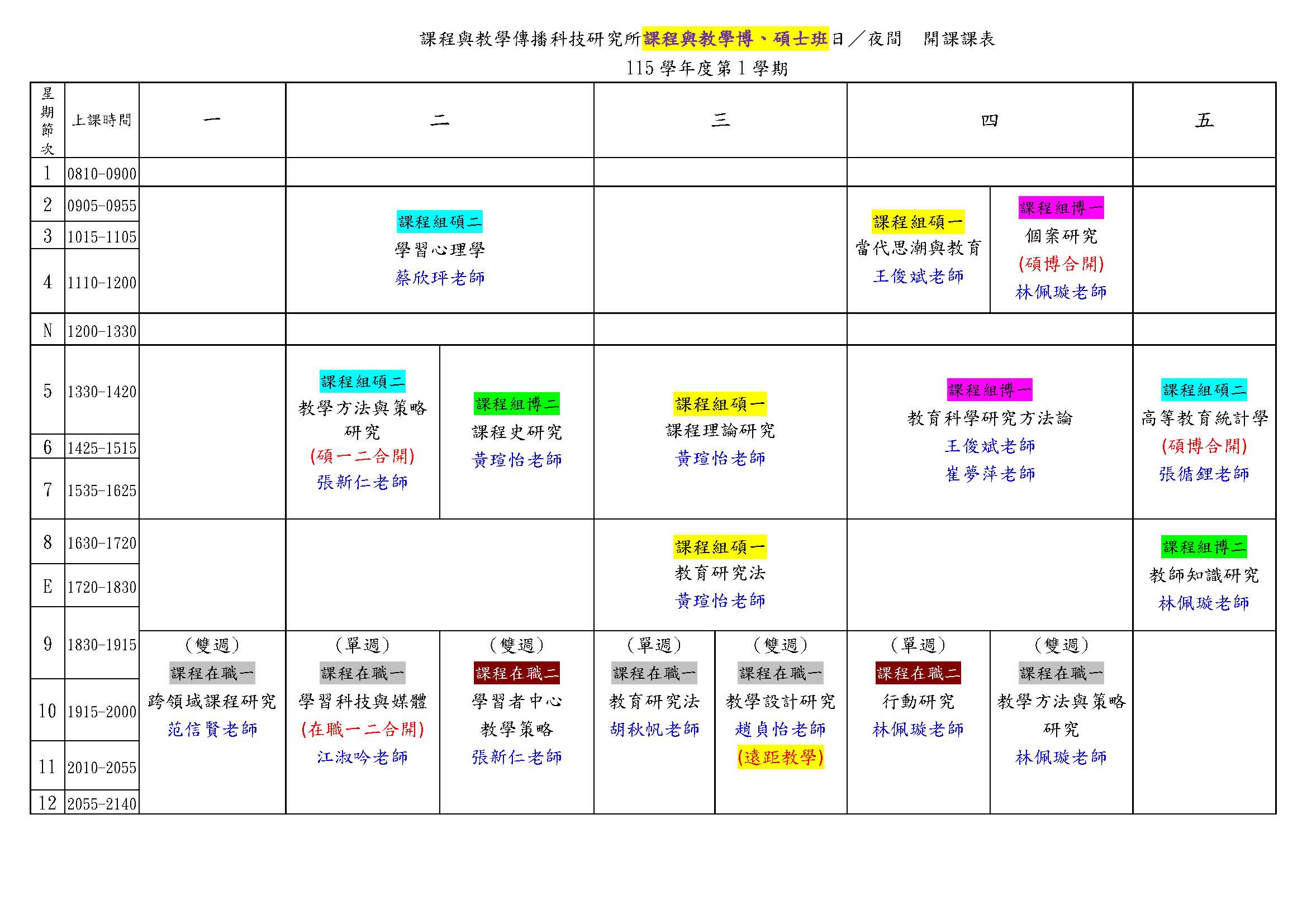 1151排課表-開會完整版(課程組)1150910